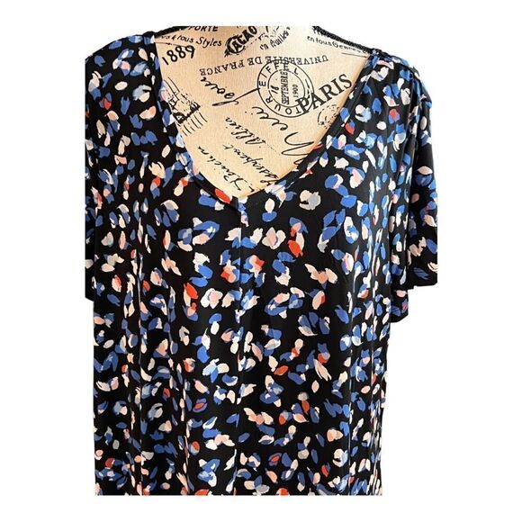 NWT Roamans Slinky Knit V Neck Fit and Flare Dress Size Large - Picture 2 of 9